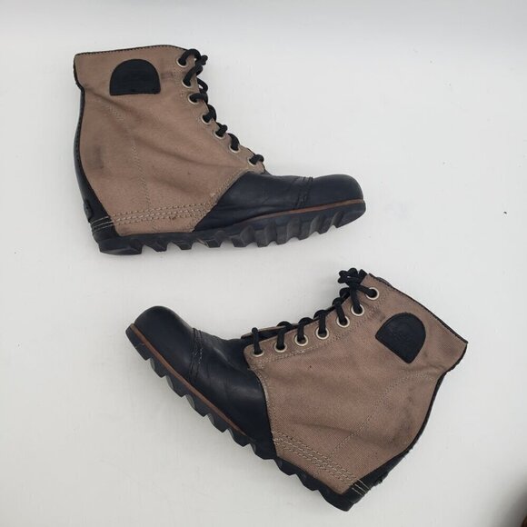 Sorel PDX Lexie Leather Wedge Boots Womens Size 10 - Picture 8 of 12